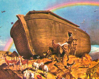 Animals Disembark with Rainbow